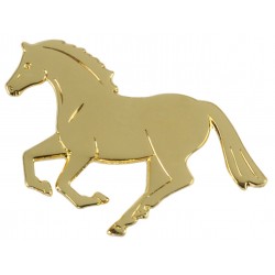 Przypinka - Koń w galopie, złoty