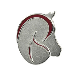 Przypinka KOŃ - Głowa konia, srebrna